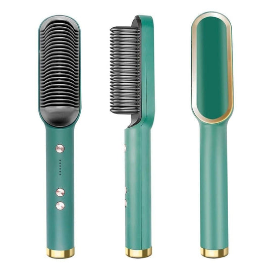 2-in-1 Hair Straightening Brush – Fast, Smooth & Frizz-Free