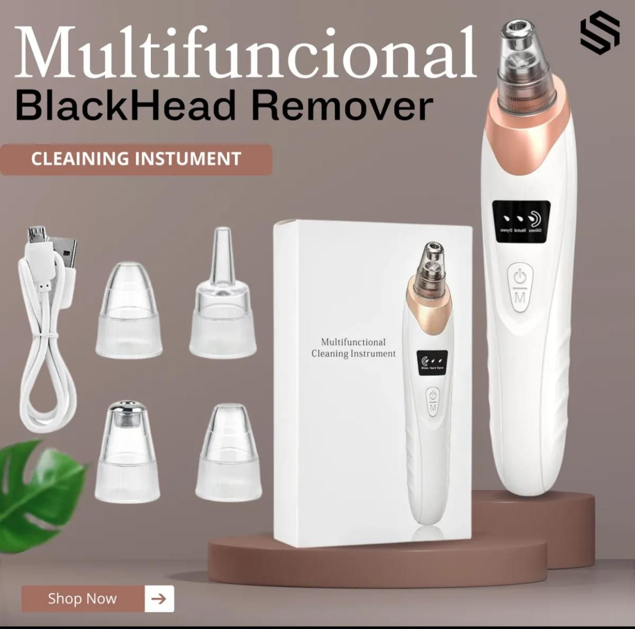 5-in-1 Rechargeable Blackhead Remover – Deep Pore Cleaning & Skin Rejuvenation